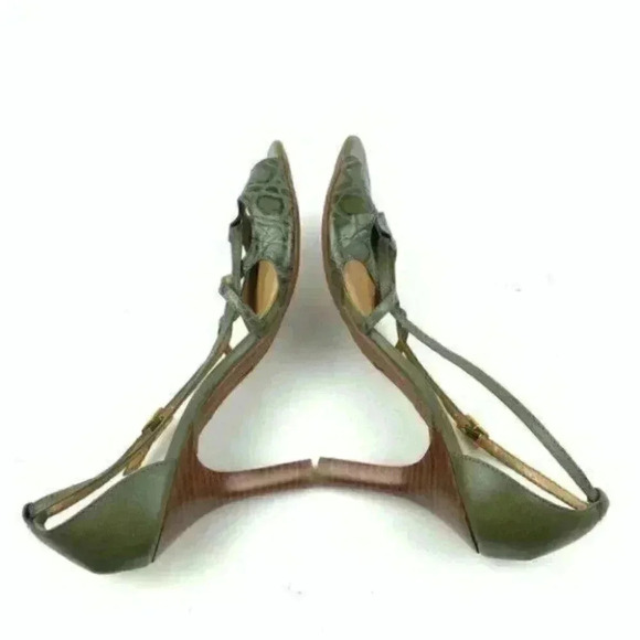 Unisa Heel 9.5 Leif Green Leather Tortoise Print - Picture 6 of 10